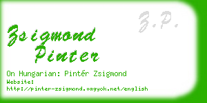 zsigmond pinter business card